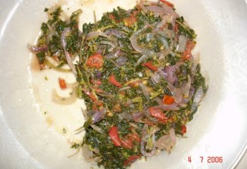 Fried Omonyenye. Cookbook for traditional vegetables. IPGRI, 2006, unpublished Fried Omonyenye. Cookbook for traditional vegetables. IPGRI, 2006, unpublished